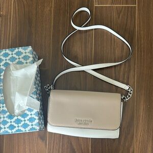 Kate Spade Cream Crossbody Bag with Adjustable Strap
